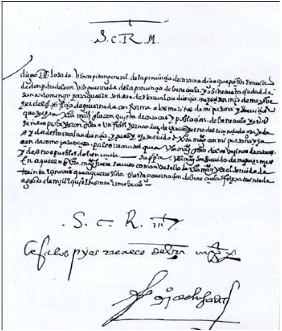 Carta que Diego de Losada dirige al Rey desde Santo Domingo, el 30 de agosto de 1569, solicitando la gobernación de Venezuela.